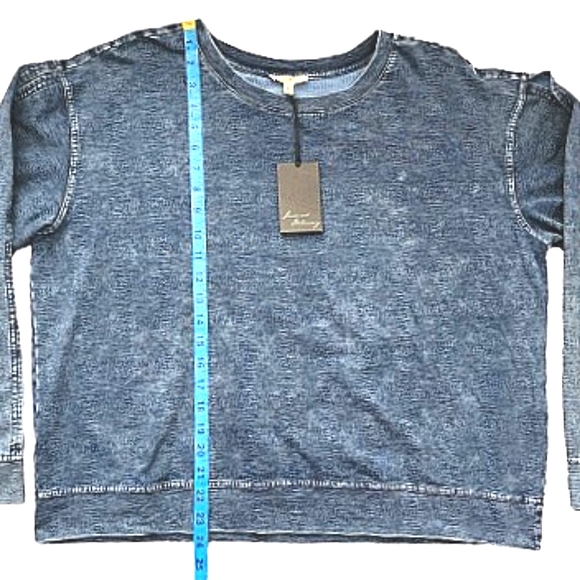 Jane and Delancey Blue Chambray Split Sleeve Top Size XL - Picture 11 of 11